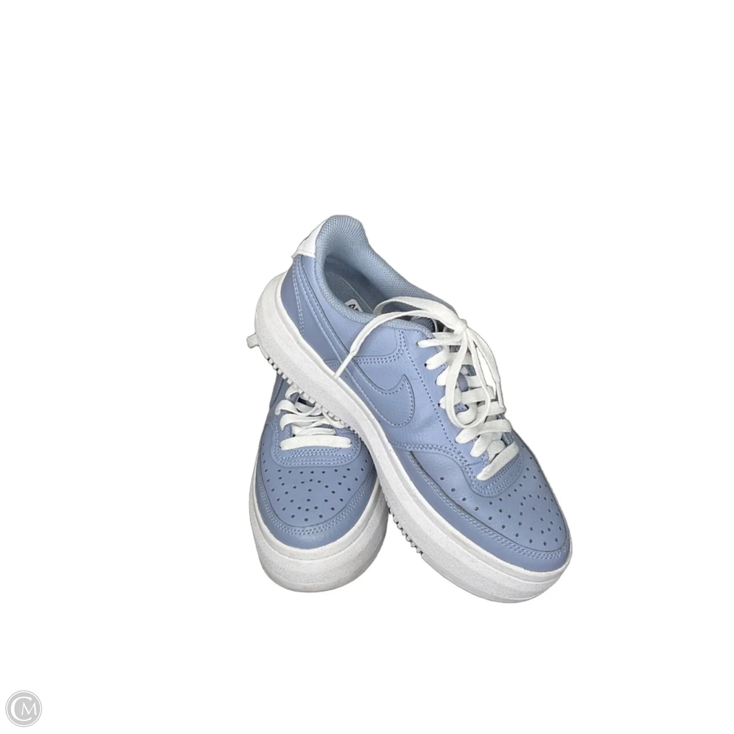 Shoes Sneakers Platform By Nike In Blue & White, Size: 8
