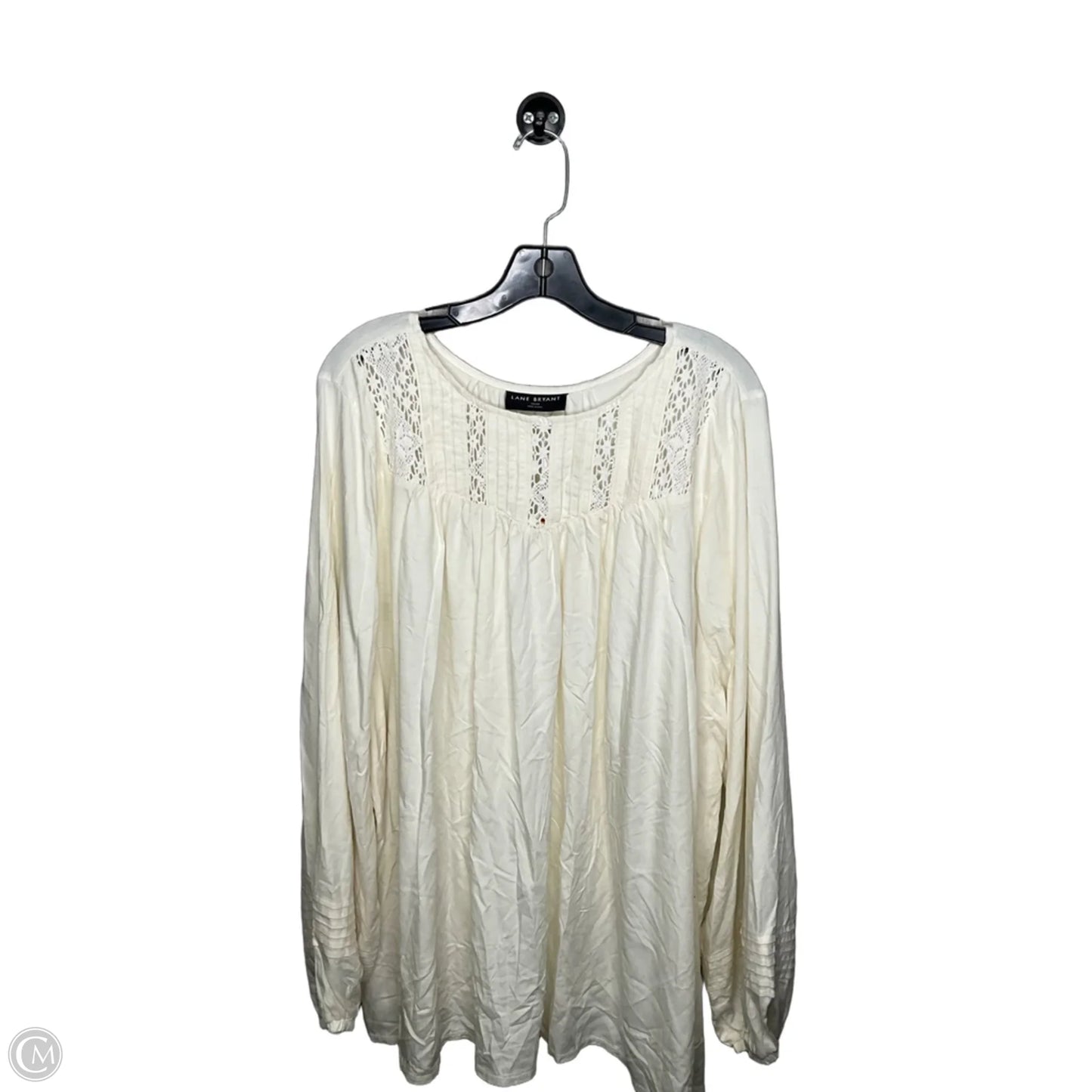 Top Long Sleeve By Lane Bryant In Cream, Size: 3x