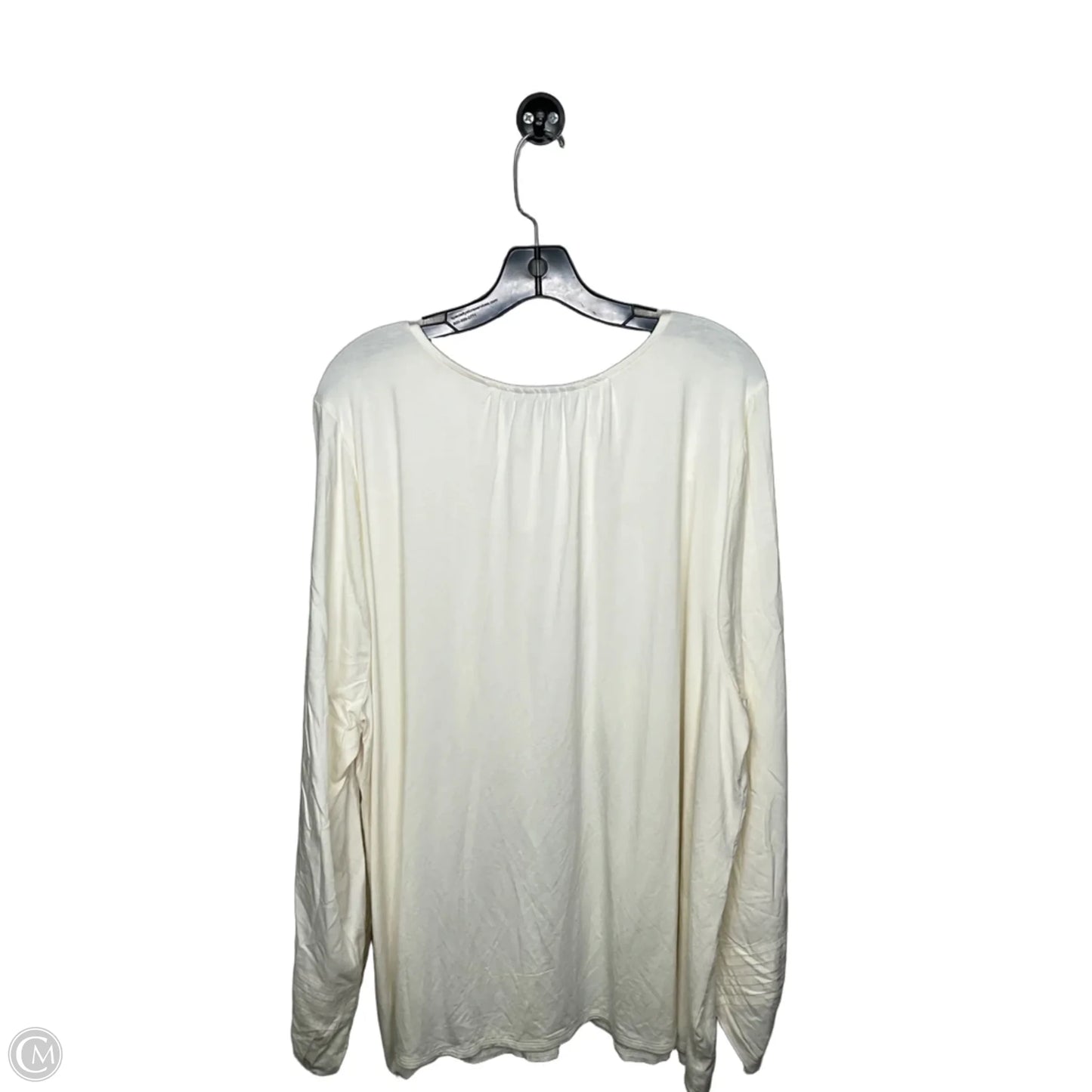 Top Long Sleeve By Lane Bryant In Cream, Size: 3x