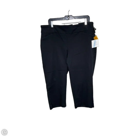 Capris By Croft And Barrow In Black, Size: L