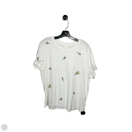 Top Short Sleeve By H&m In White, Size: Xl