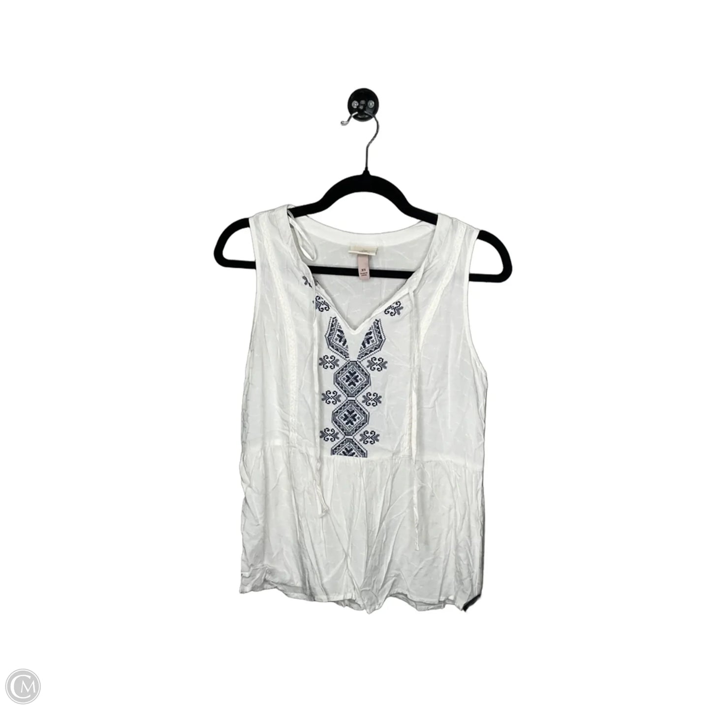 Top Sleeveless By Knox Rose In White, Size: Xs
