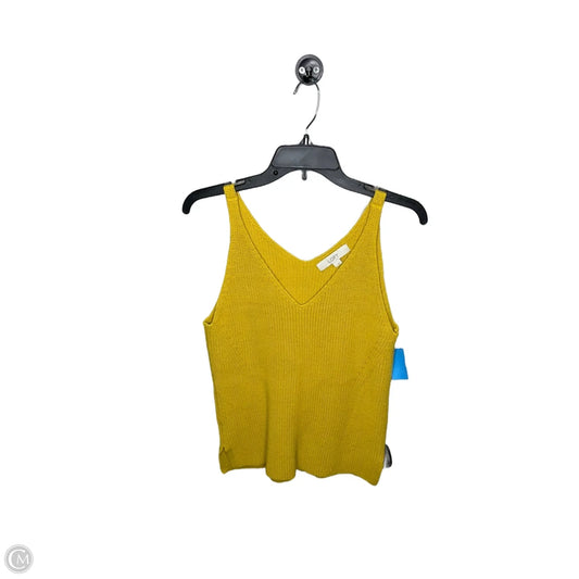 Top Sleeveless By Loft In Yellow, Size: S