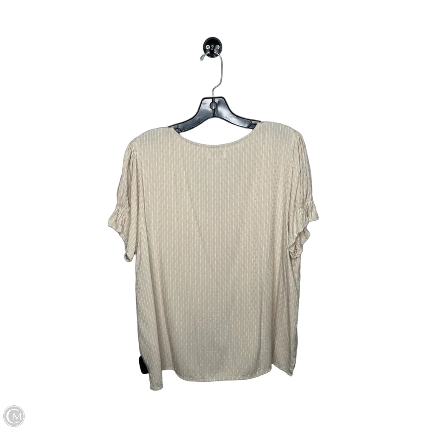 Top Short Sleeve By Croft And Barrow In Tan, Size: Xxl