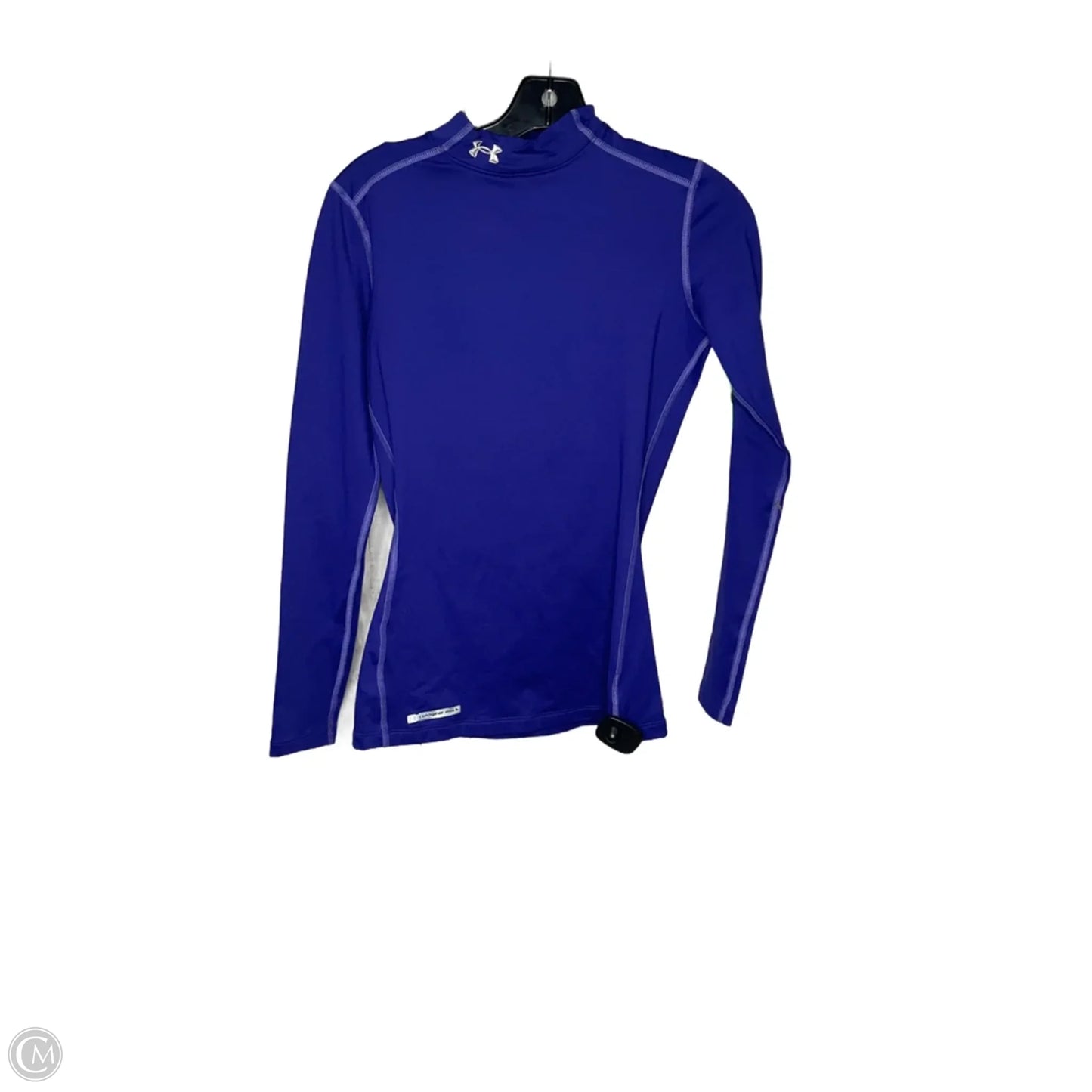 Athletic Top Long Sleeve Collar By Under Armour In Purple, Size: Small
