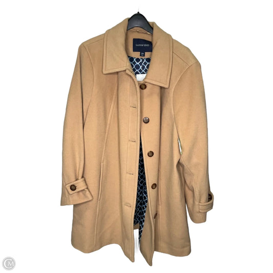 Coat Wool By Lands End In Tan, Size: 26