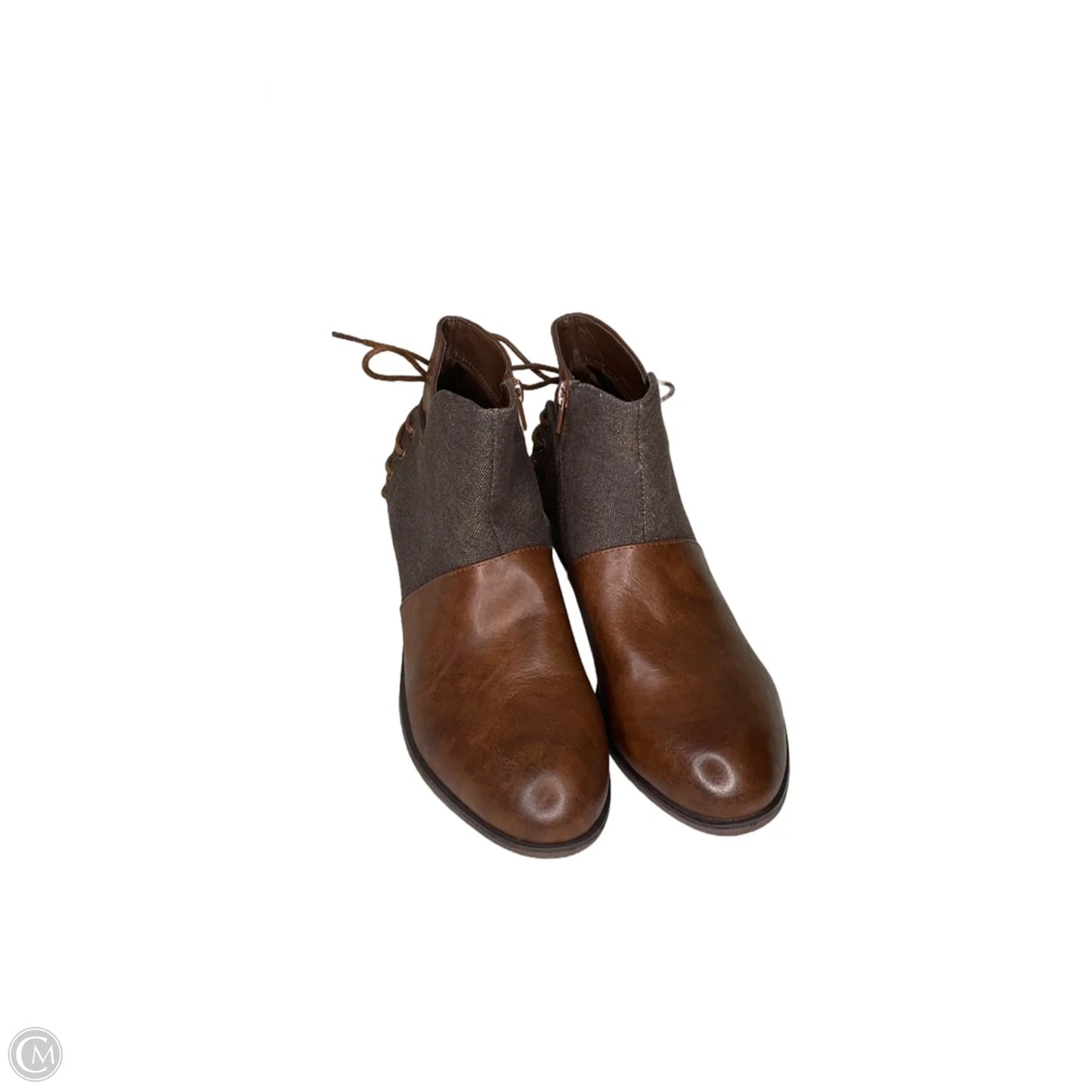 Boots Ankle Flats By Clothes Mentor In Brown, Size: 10