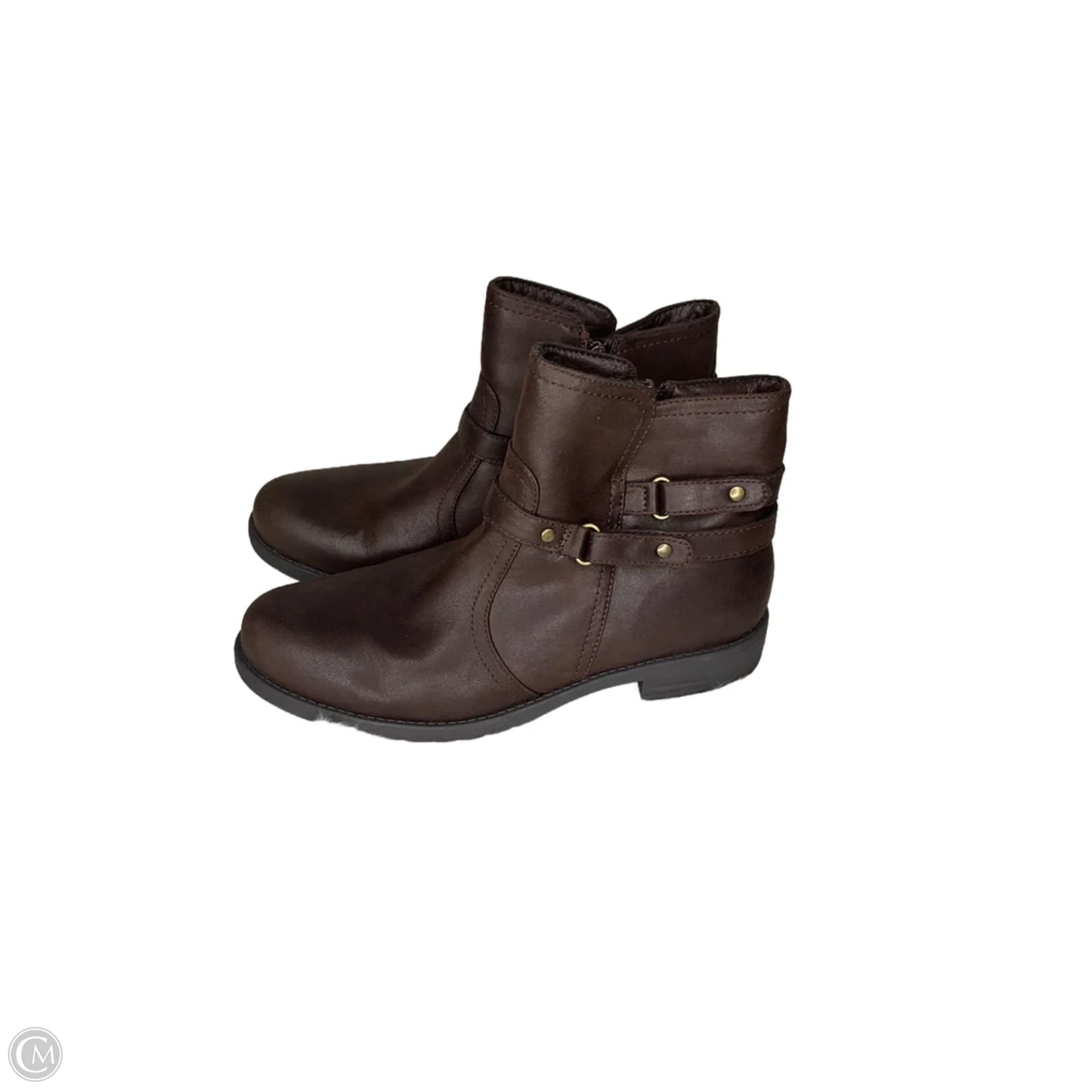 Boots Ankle Flats By Clothes Mentor In Brown, Size: 9.5