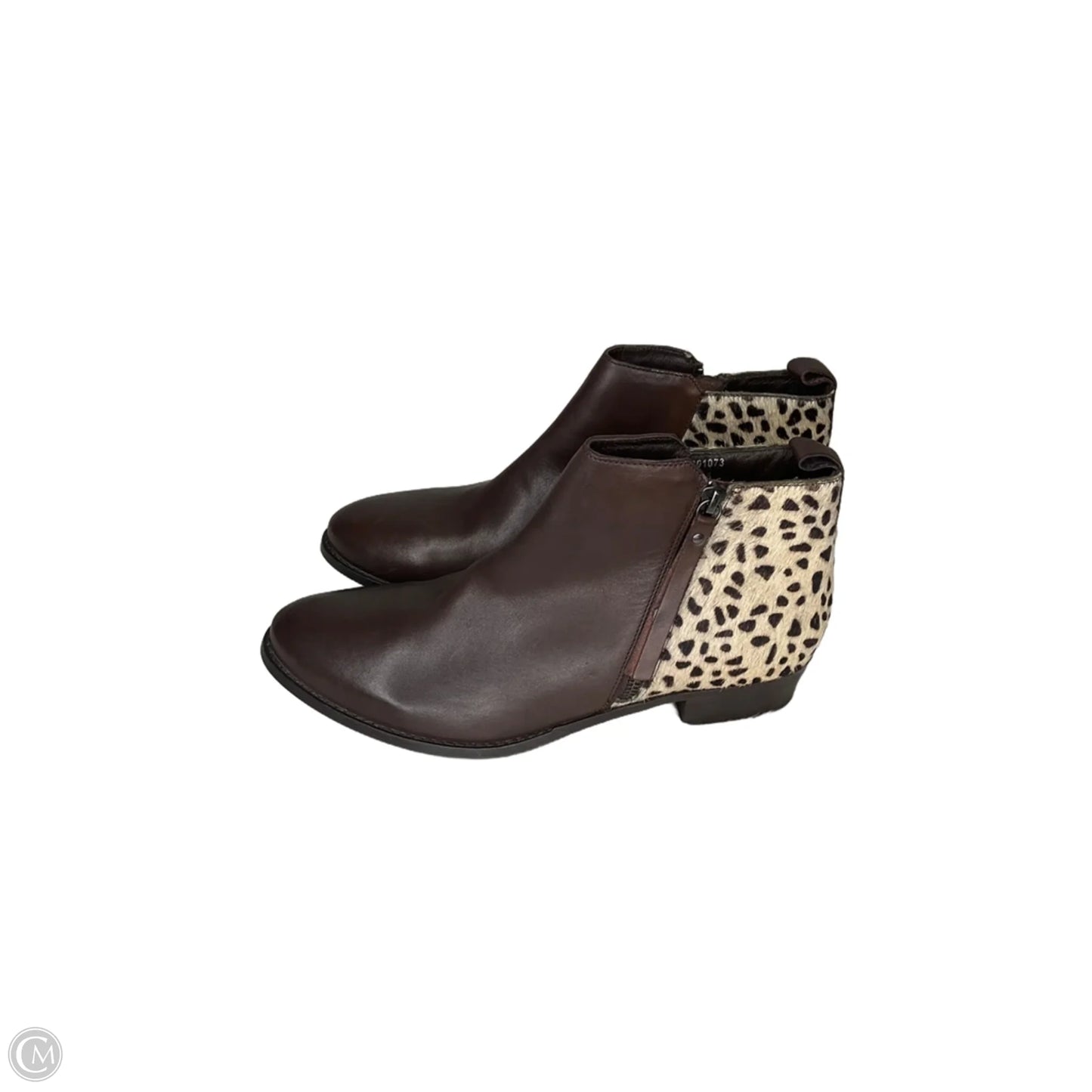 Boots Ankle Flats By Journee In Animal Print, Size: 10