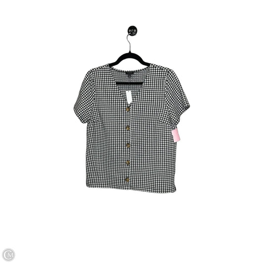 Top Short Sleeve By Talbots In Black & White, Size: S
