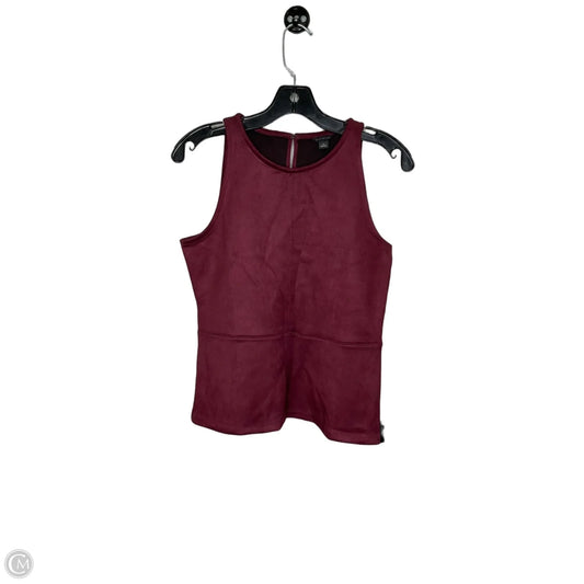 Top Sleeveless By Ann Taylor In Maroon, Size: Xs