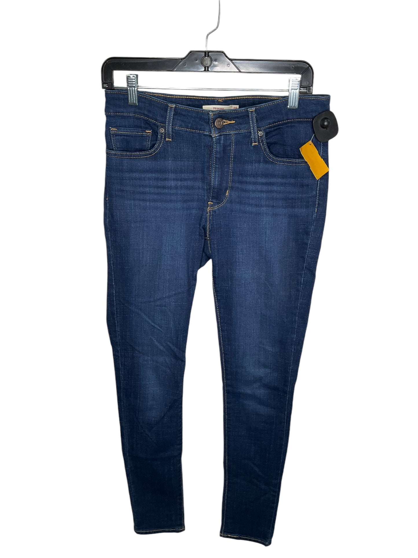 Jeans Skinny By Levis In Blue Denim, Size: 6