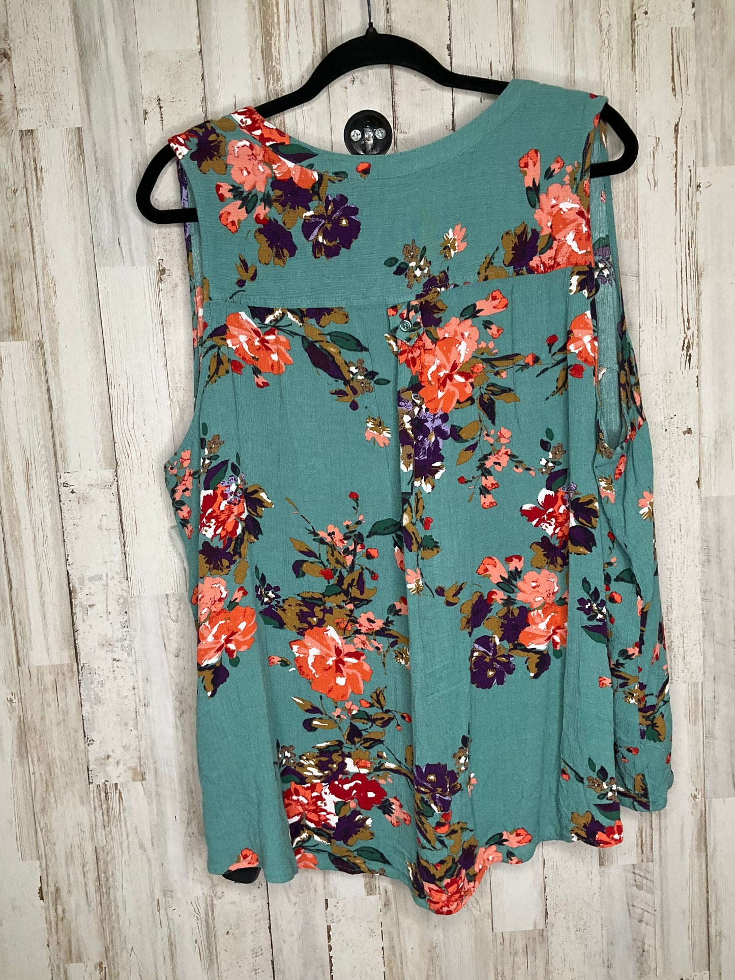 Floral Print Top Sleeveless Market & Spruce, Size 3x