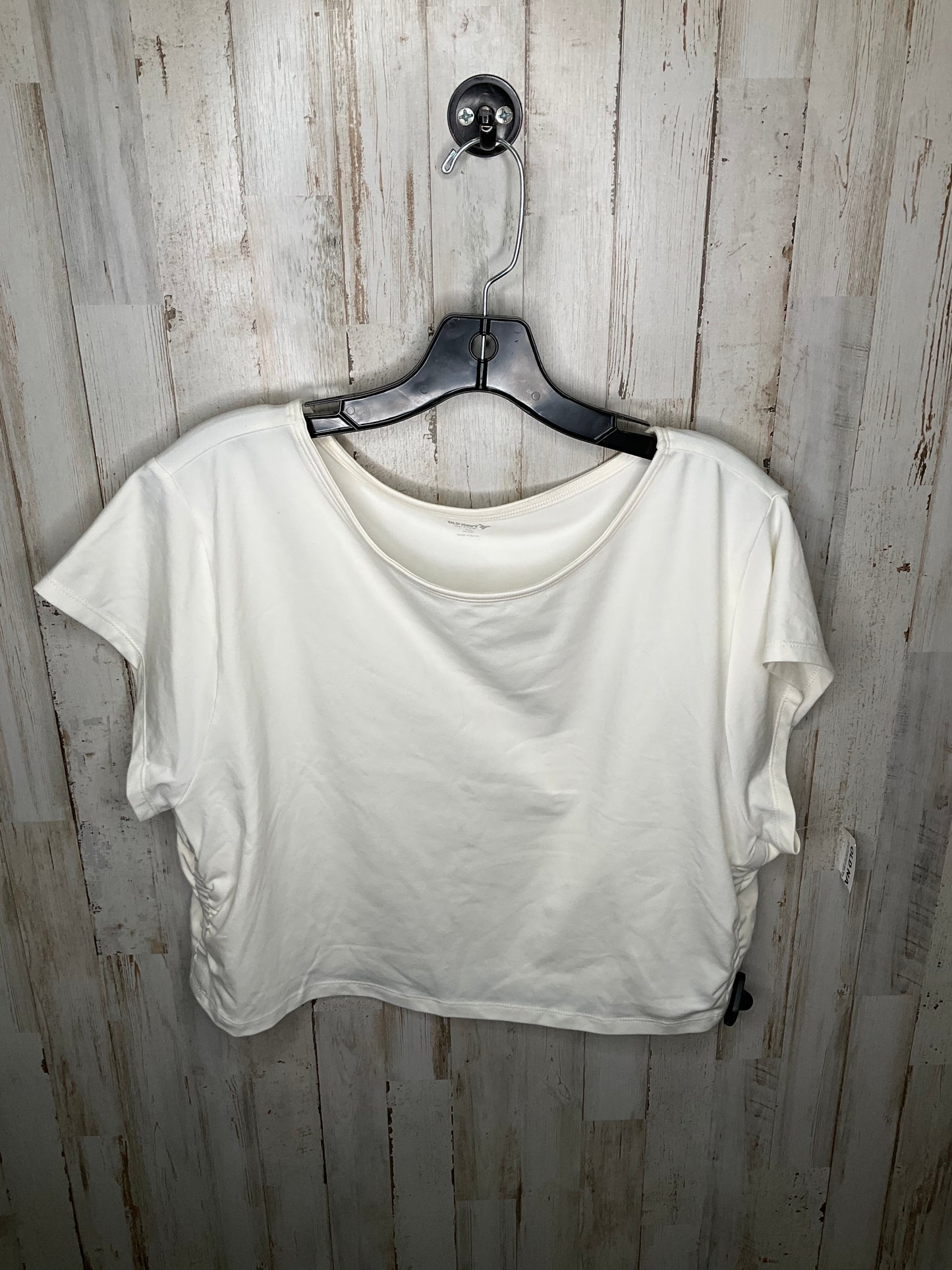 Beige Athletic Top Short Sleeve Old Navy, Size 1x