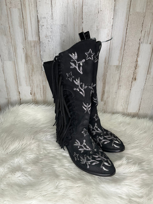 Black & Silver Boots Western Cma, Size 8.5