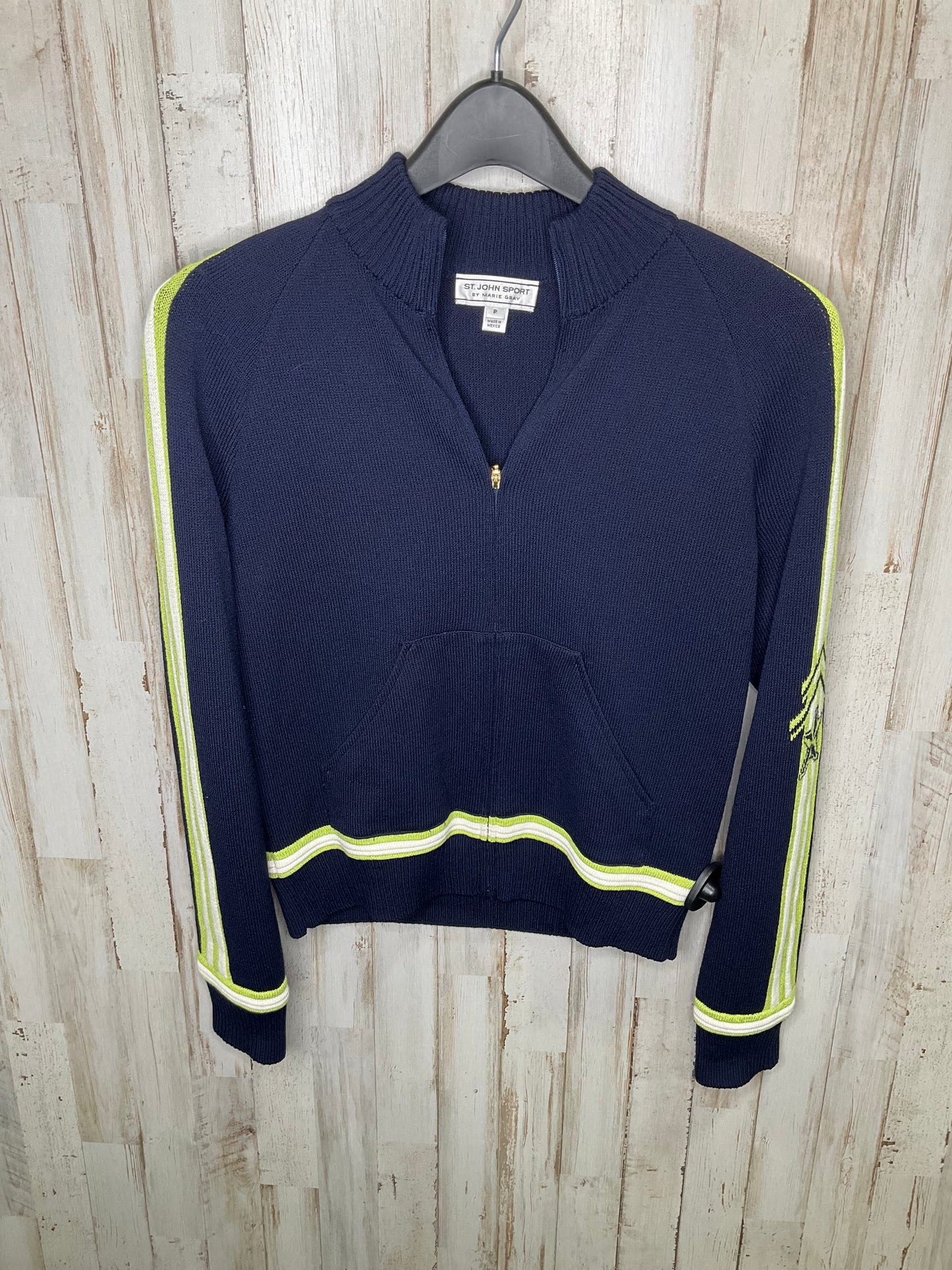 Navy Athletic Jacket St. John, Size Petite