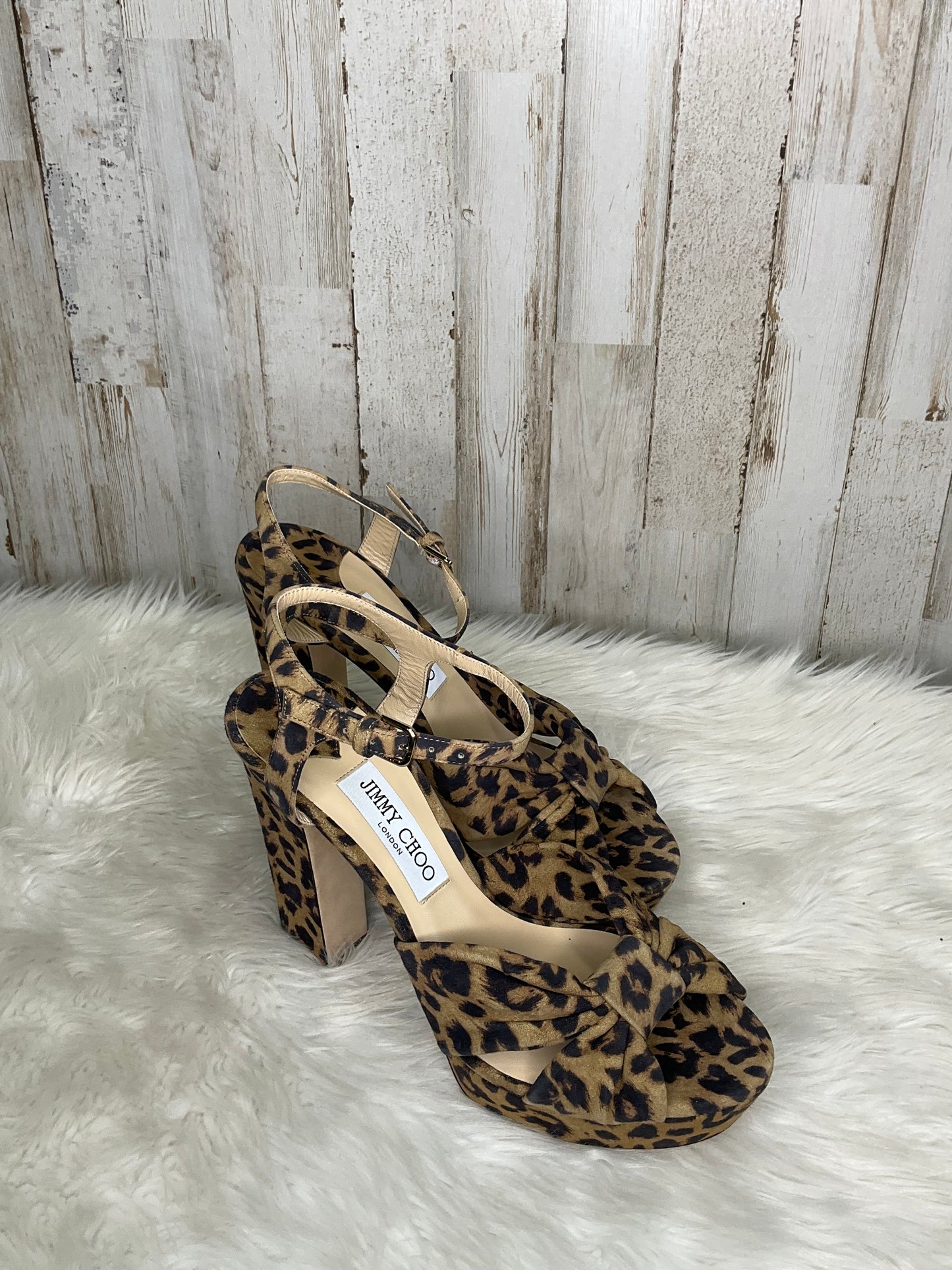 Animal Print Shoes Heels Block Jimmy Choo, Size 10