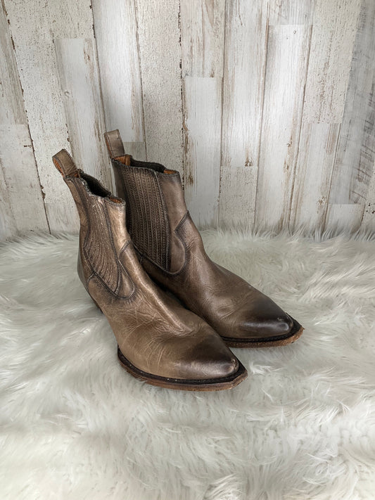 Boots Ankle Heels By Frye In Brown, Size: 7.5