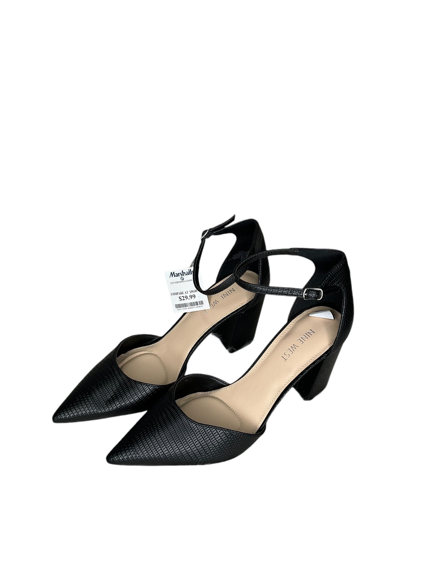 Shoes Heels Block By Nine West In Black, Size: 8.5