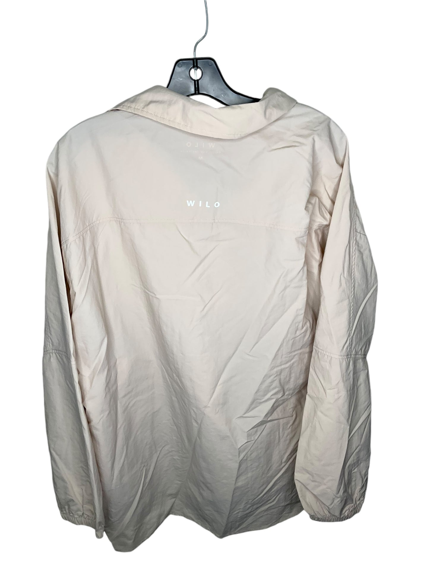 Jacket Windbreaker By Clothes Mentor In Cream, Size: M