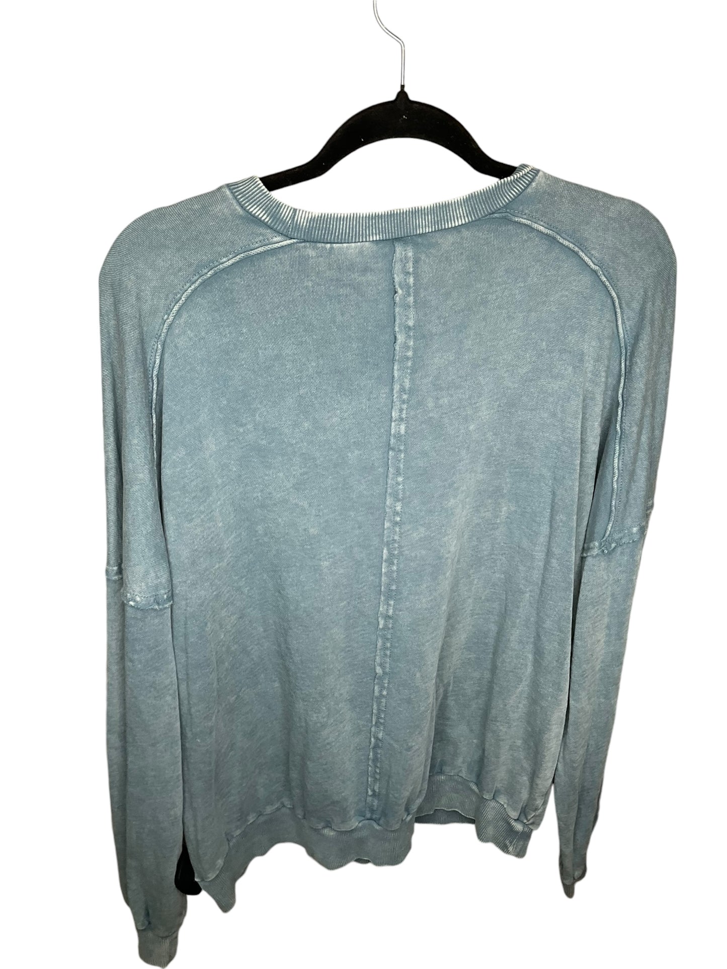 Sweatshirt Crewneck By Easel In Blue, Size: S