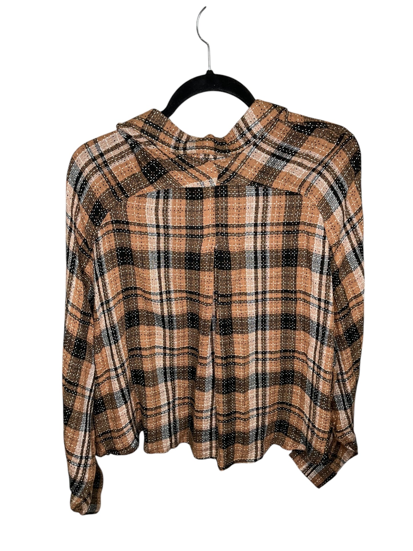 Top Long Sleeve By True Craft In Brown, Size: Xl