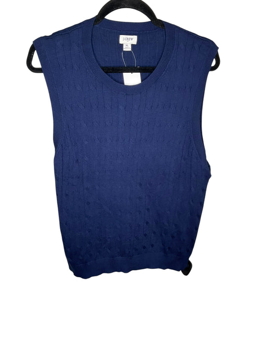 Vest Sweater By J. Crew In Navy, Size: Xl