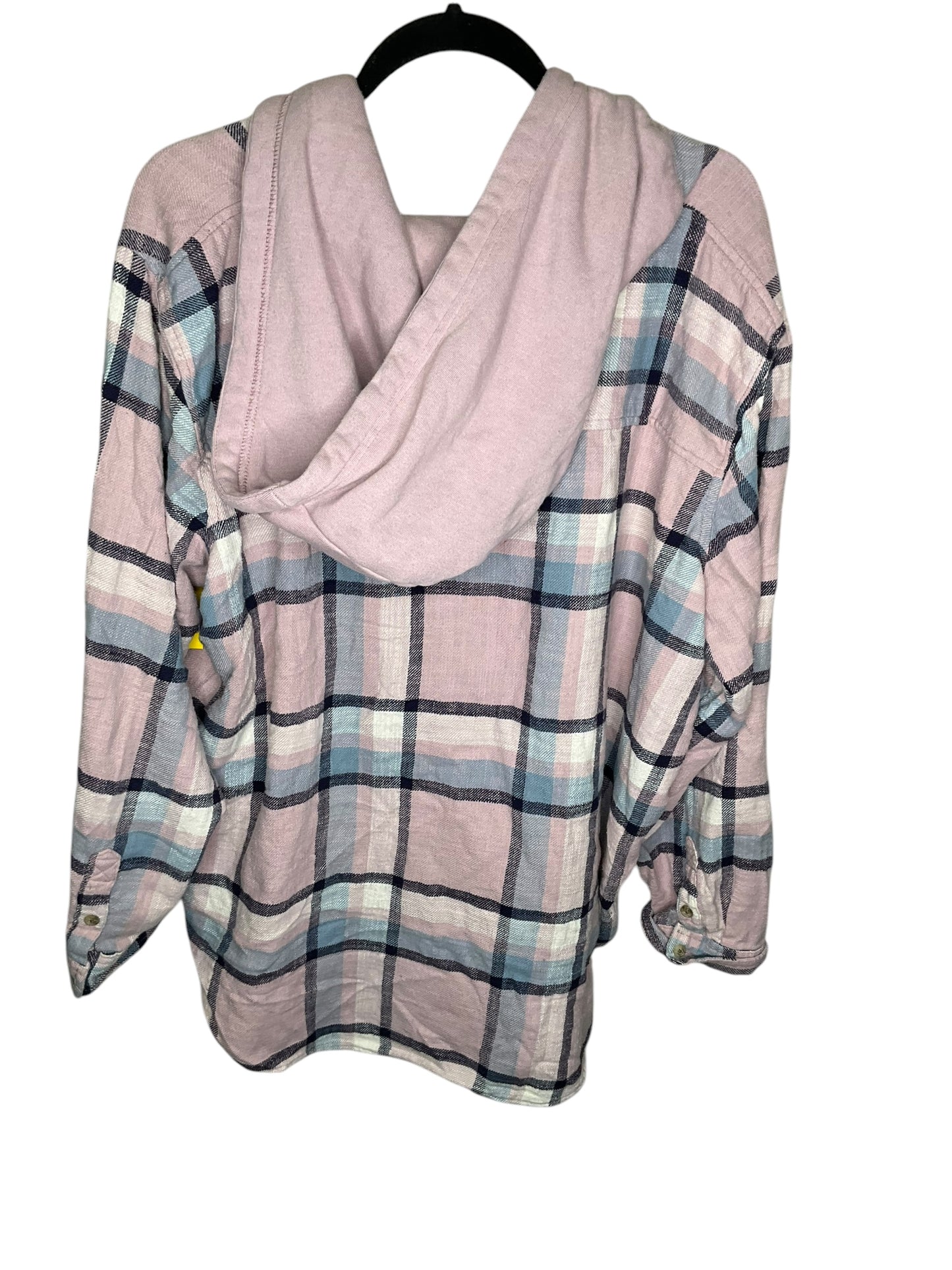 Top Long Sleeve By American Eagle In Plaid Pattern, Size: Xl