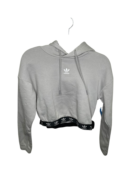 Sweatshirt Hoodie By Adidas In Grey, Size: M