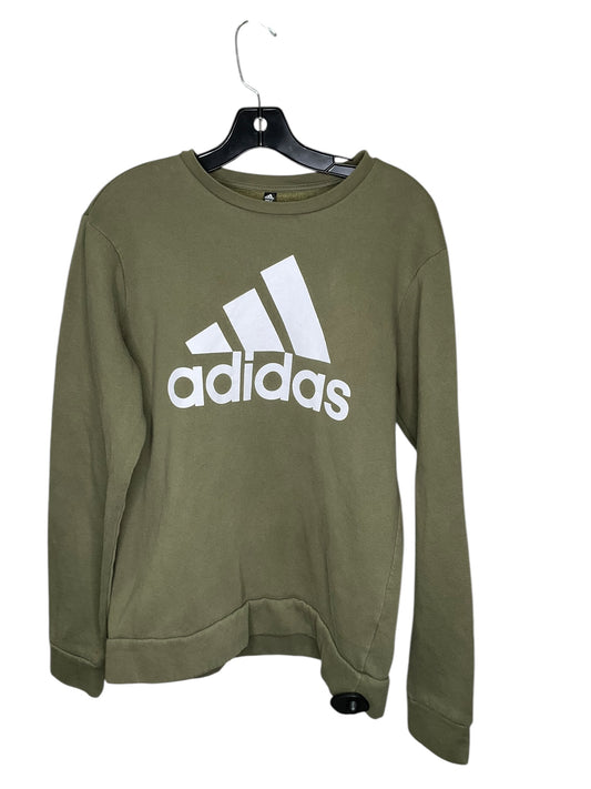 Athletic Sweatshirt Crewneck By Adidas In Green, Size: M