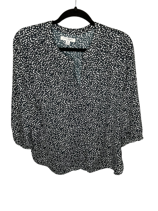 Top Short Sleeve By Jachs Girlfirend In Black & White, Size: M
