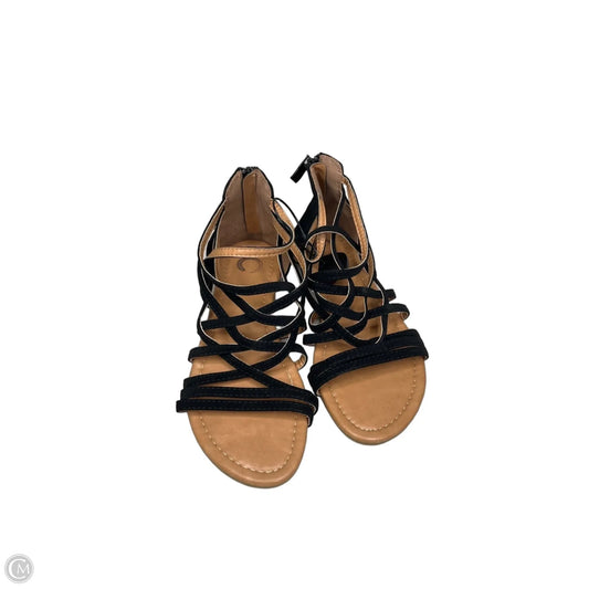 Sandals Flats By Journee In Black, Size: 8