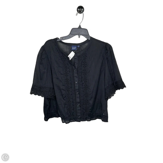 Top Short Sleeve By Gap In Black, Size: Xl