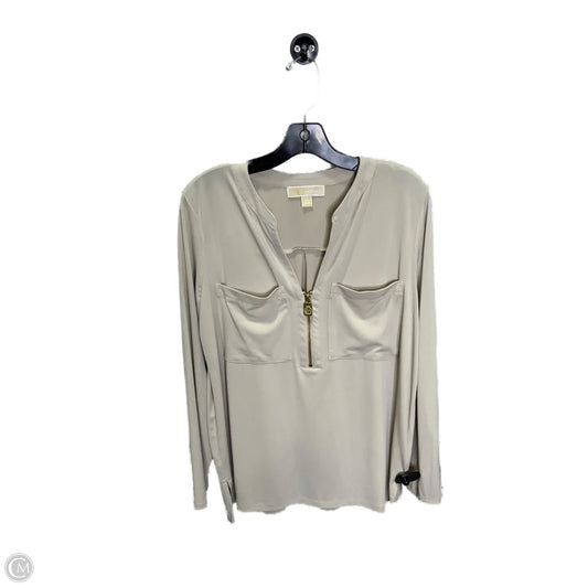 Top Long Sleeve Designer By Michael Kors In Tan, Size: Xl