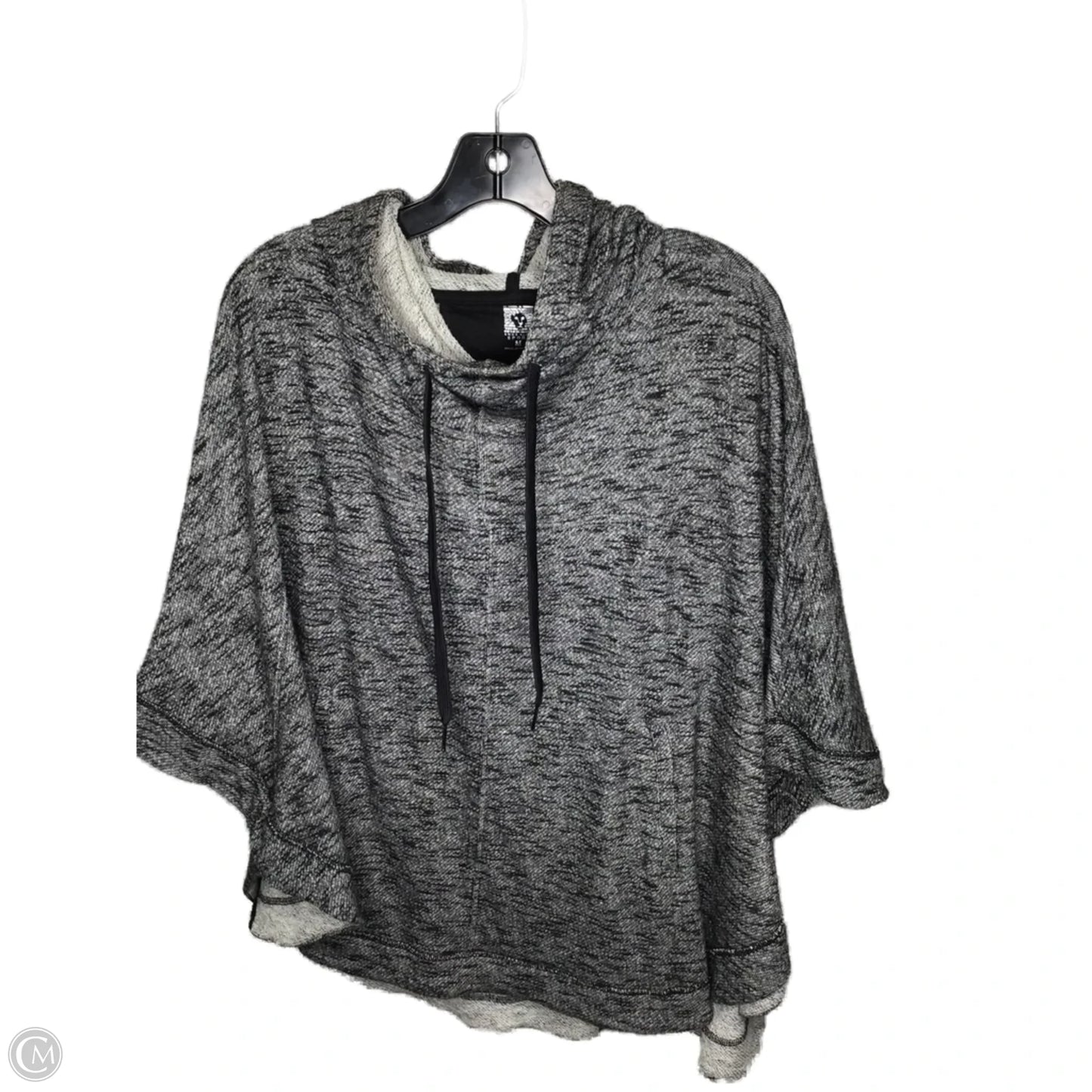 Sweatshirt Hoodie By Anne Klein In Grey, Size: M