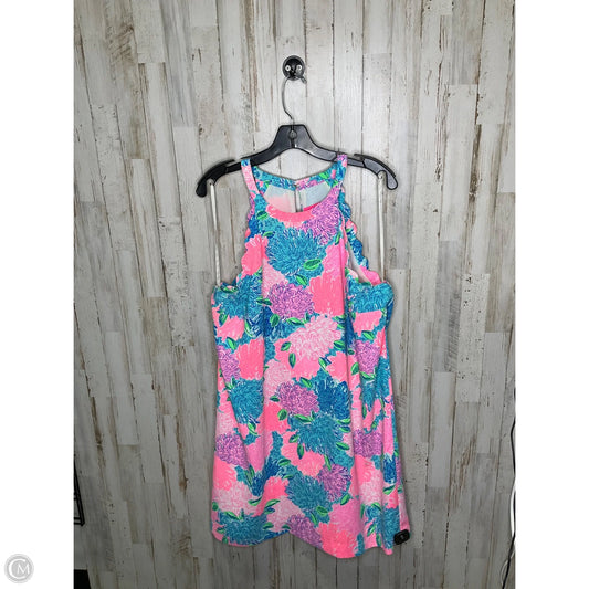 Dress Designer By Lilly Pulitzer In Blue & Pink, Size: Xl