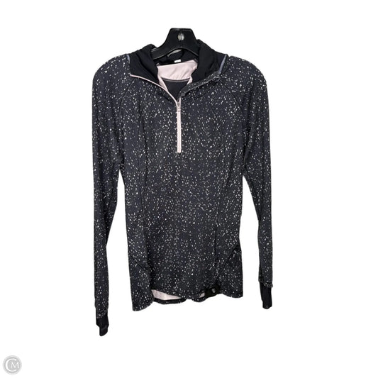 Athletic Top Long Sleeve Collar By Lululemon In Black, Size: 4