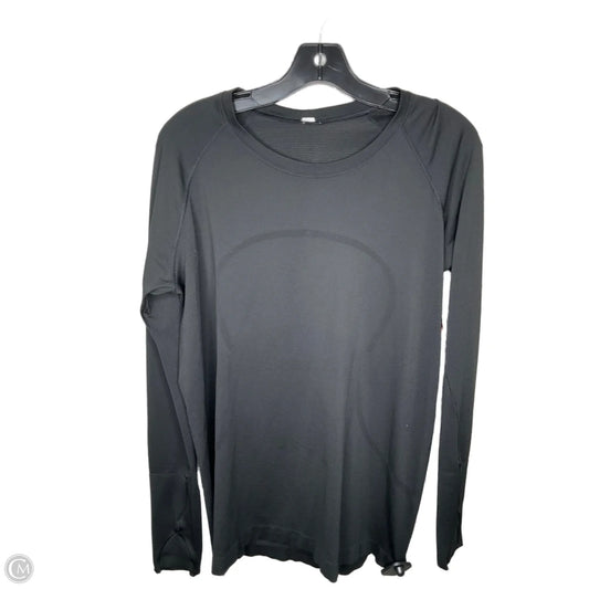 Athletic Top Long Sleeve Crewneck By Lululemon In Black, Size: L