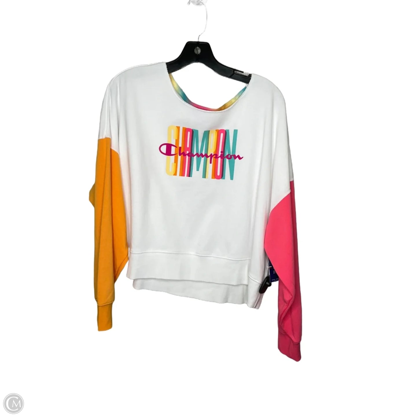 Sweatshirt Crewneck By Champion In White, Size: L