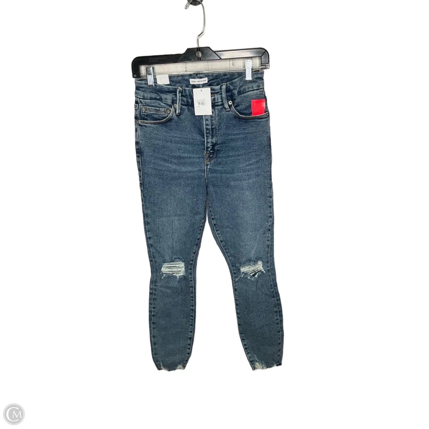 Jeans Skinny By Good American In Blue, Size: 2