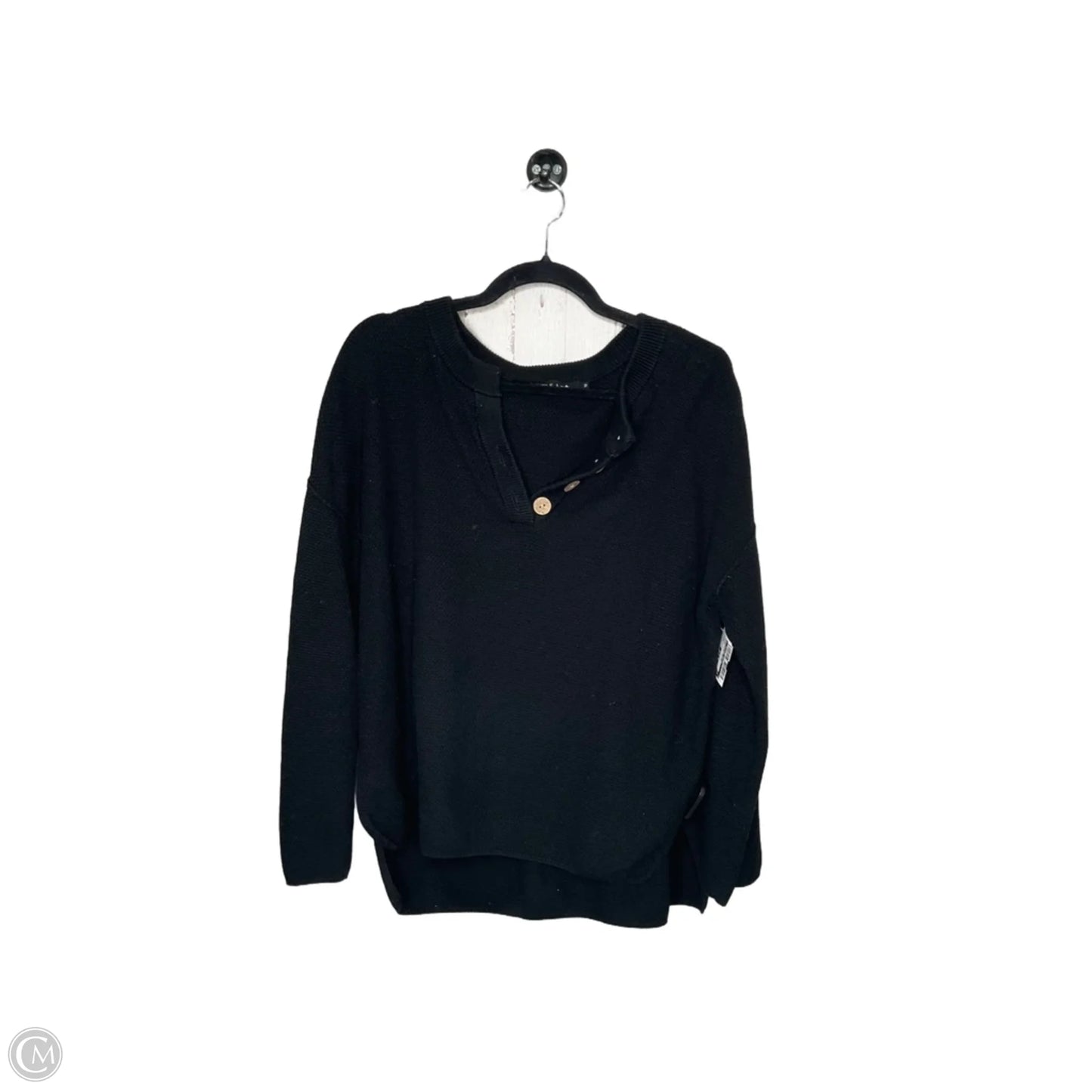 Sweatshirt Collar By Clothes Mentor In Black, Size: M