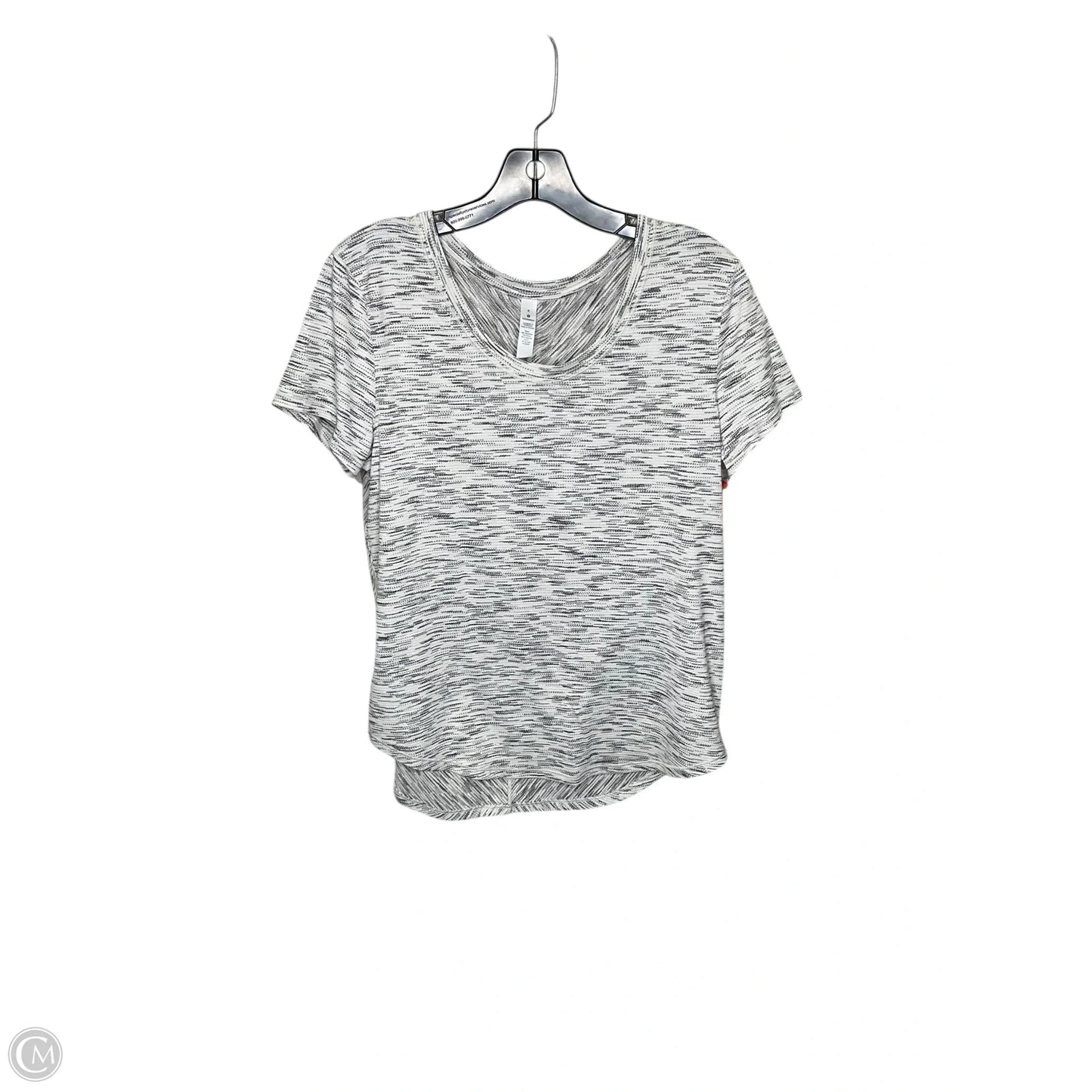 Athletic Top Short Sleeve By Lululemon In Grey, Size: 6