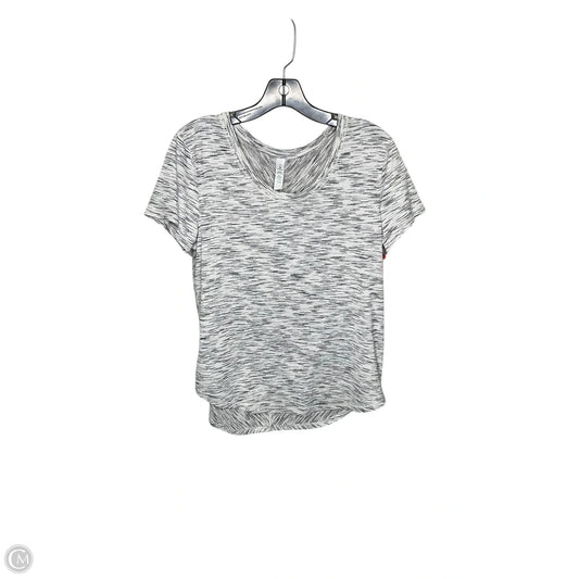Athletic Top Short Sleeve By Lululemon In Grey, Size: 6
