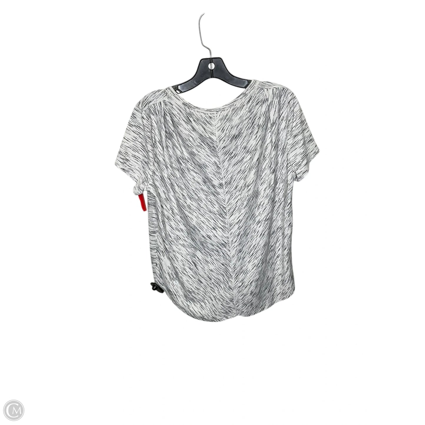 Athletic Top Short Sleeve By Lululemon In Grey, Size: 6