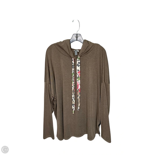 Top Long Sleeve By Honeyme In Brown, Size: 2x