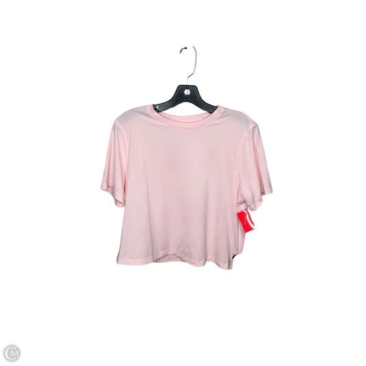 Athletic Top Short Sleeve By Lululemon In Pink, Size: 10