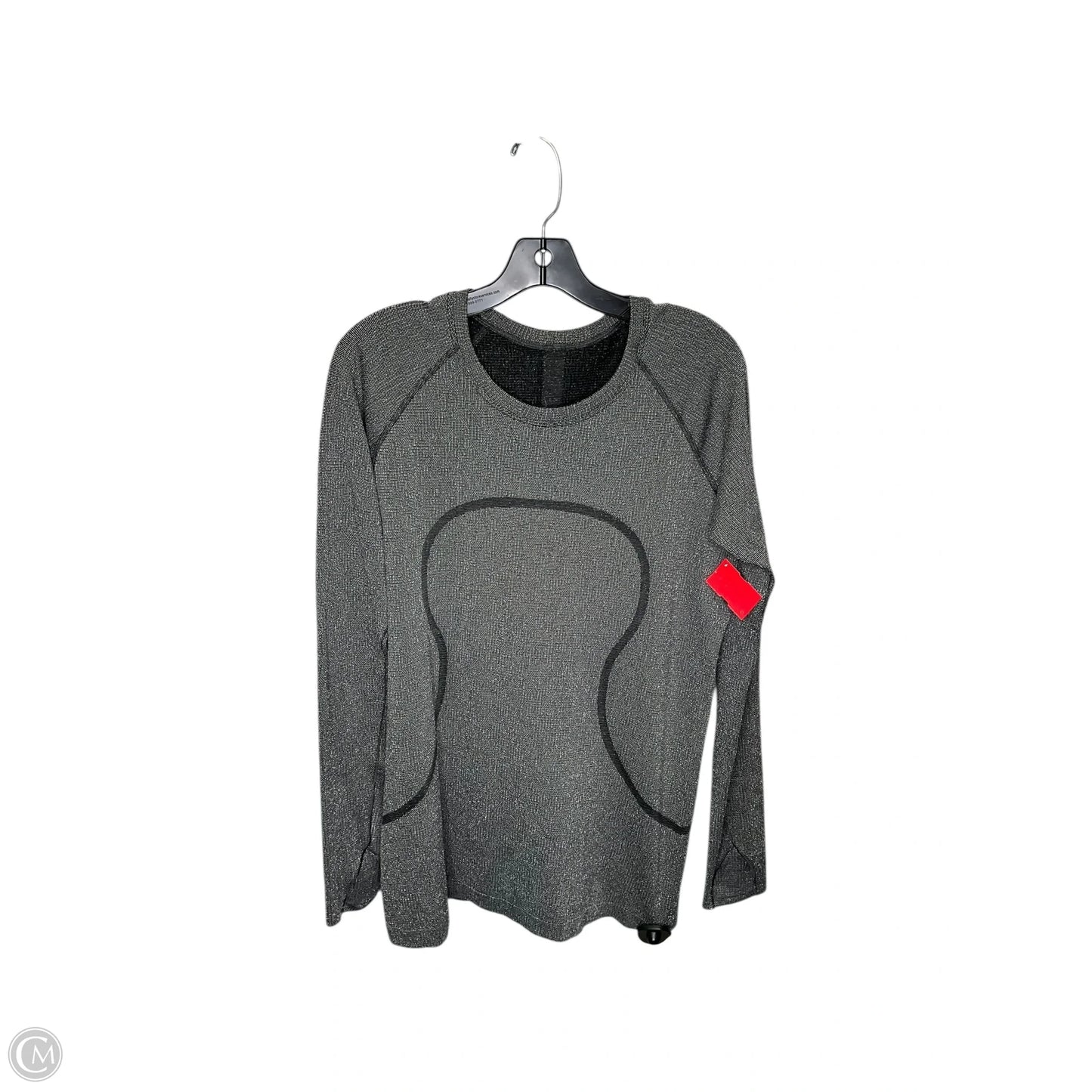 Athletic Top Long Sleeve Crewneck By Lululemon In Silver, Size: 12