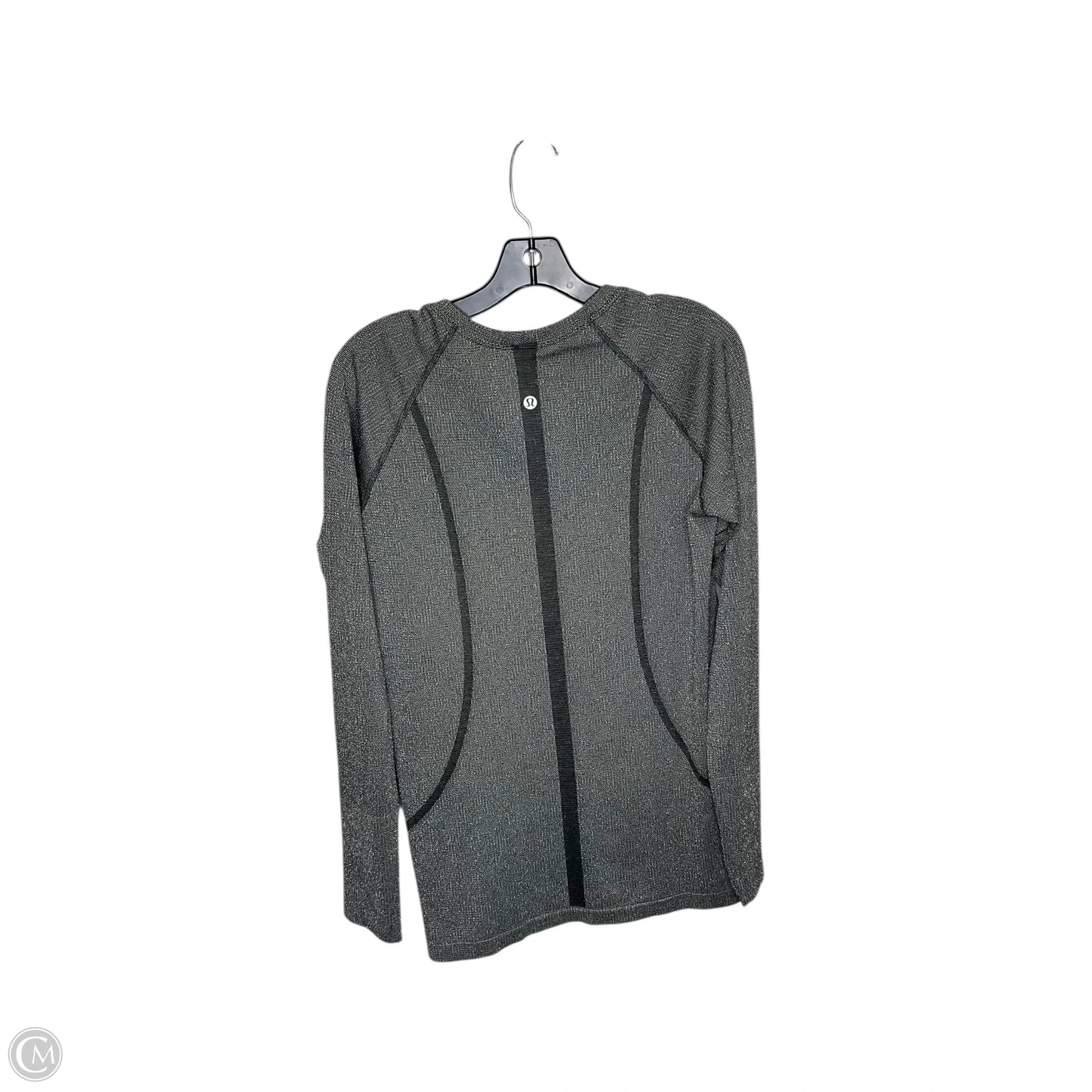 Athletic Top Long Sleeve Crewneck By Lululemon In Silver, Size: 12