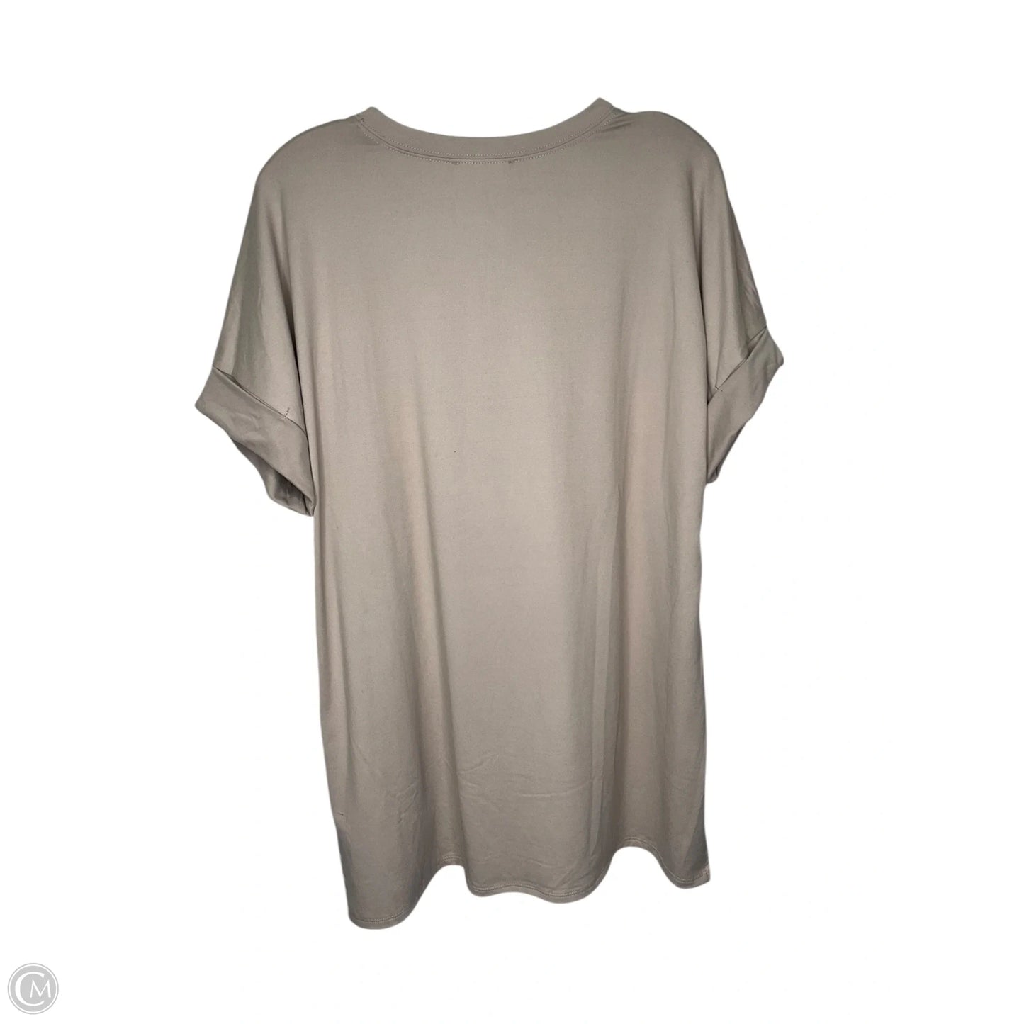Top Short Sleeve By Zenana In Brown, Size: M