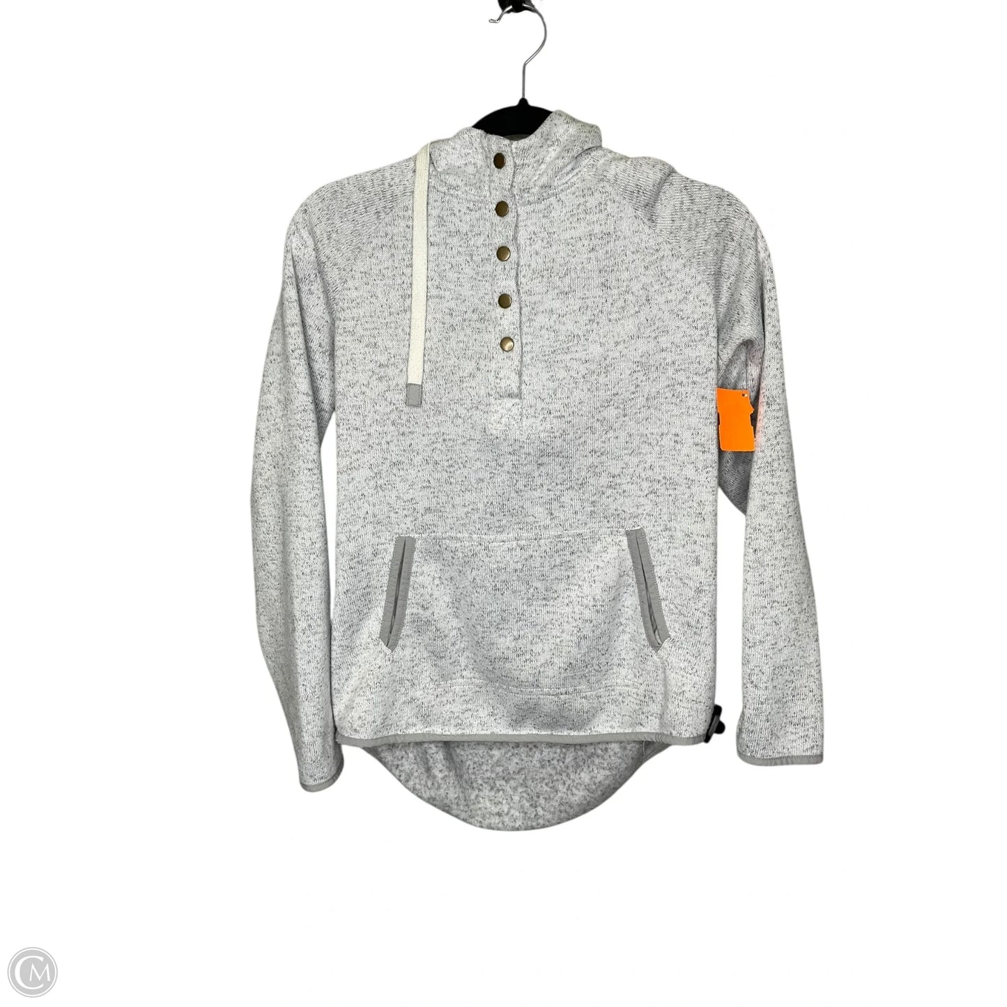 Athletic Sweatshirt Hoodie By Thread And Supply In Grey, Size: M